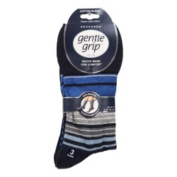 Sock Shop Mens Gentle Grip Socks 3 Pairs Stripe
