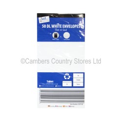 Envelopes DL Peel & Seal White 220mm x 110mm 50 Pack