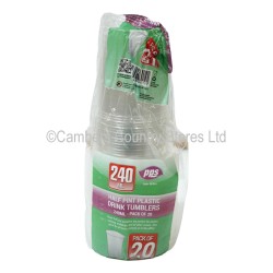 PPS Plastic Drink Glasses 1/2 Pint 20 Pack