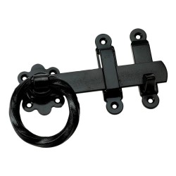 Eliza Tinsley Ring Gate Latch Twisted Black 6"