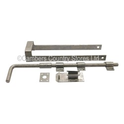 Eliza Tinsley Double Gate Fastener Set Galvanised 18"