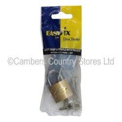 Eliza Tinsley Hasp & Staple With Brass Padlock BZP 3"