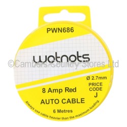 Wotnots Auto Cable 8 Amp Red 6 Metres