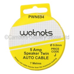Wotnots Auto Cable 5 Amp Speaker Twin 7 Metres