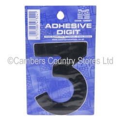 Self Adhesive Digit / Letter Black