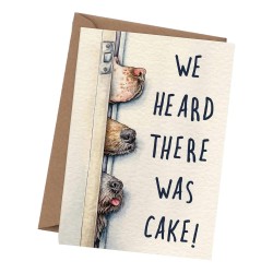 Bewilderbeest Greeting Card We Heard There Was Cake