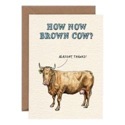 Bewilderbeest Greeting Card How Now Brown Cow