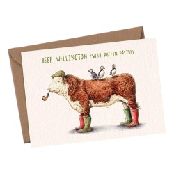 Bewilderbeest Greeting Card Beef Wellington