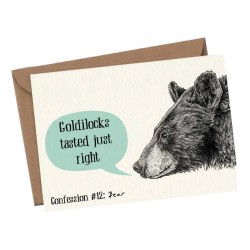 Bewilderbeest Greeting Card Goldilocks Tasted Just Right