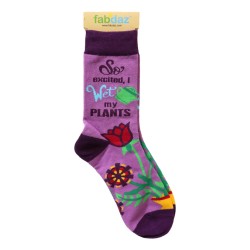 Fabdaz Ladies Pair Of Socks So Excited I Wet My Plants