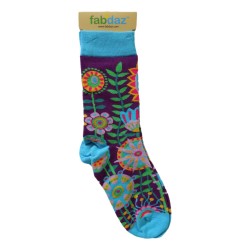 Fabdaz Ladies Pair Of Socks Funky Floral