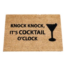 Artsy Coir Door Mat Knock Cocktail 60 x 40cm