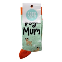 Smiling Faces Pair Of Socks Dog Mum