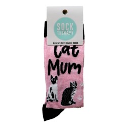 Smiling Faces Pair Of Socks Cat Mum