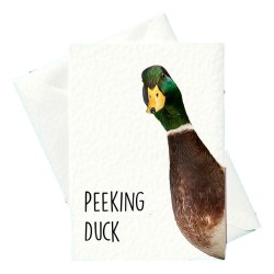 Prickly Greeting Cards Peeking Duck