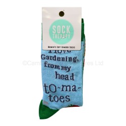 Smiling Faces Pair Of Socks Gardening Head To Ma Toes