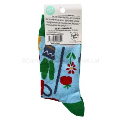 Smiling Faces Pair Of Socks Gardening Head To Ma Toes