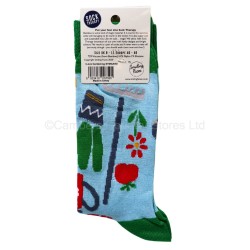Smiling Faces Pair Of Socks Gardening Head To Ma Toes