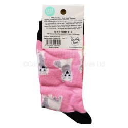 Smiling Faces Pair Of Socks Westie Dogs