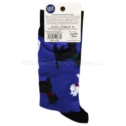 Smiling Faces Pair Of Socks Scottie Dogs