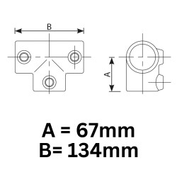 Tubeclamp Galvanised Steel Fitting Long Tee