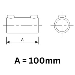 Tubeclamp Galvanised Steel Fitting Sleeve Joint