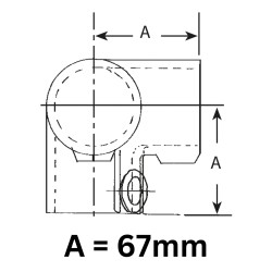 Tubeclamp Galvanised Steel Fitting 90° Elbow 3 Way