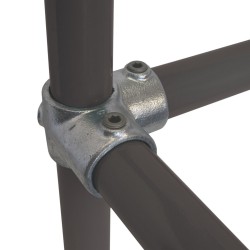 Tubeclamp Galvanised Steel Fitting Corner Through Tube