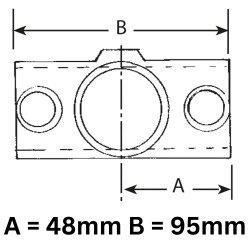 Tubeclamp Galvanised Steel Fitting Two Socket Cross