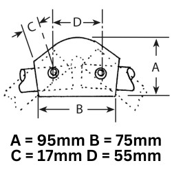 Tubeclamp Galvanised Steel Fitting Varible Elbow 15-60°