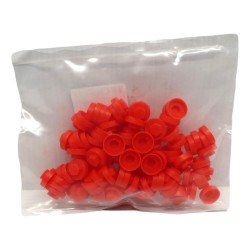 TechFast Cover Cap Poppy Red 16mm 100 Pack