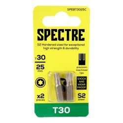 Spectre Screwdriver Bits Torx 25mm x 2 Pack