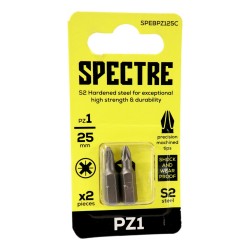 Spectre Screwdriver Bits Pozi 25mm x 2 Pack