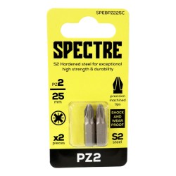 Spectre Screwdriver Bits Pozi 25mm x 2 Pack