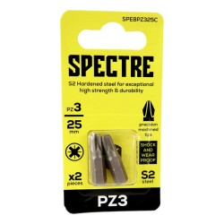 Spectre Screwdriver Bits Pozi 25mm x 2 Pack