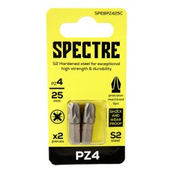 Spectre Screwdriver Bits Pozi 25mm x 2 Pack