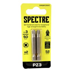 Spectre Screwdriver Bits Pozi 50mm x 2 Pack