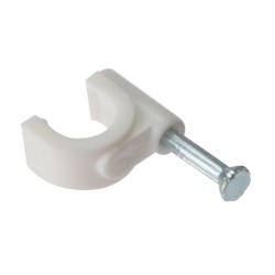 Cable Clips White Round