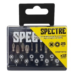 Spectre Screwdriver Bit Set Mixed 12 Piece