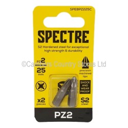 Spectre Screwdriver Bits Pozi 25mm x 2 Pack