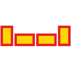 Truck & Trailer Marker Board Type 266 (ECE8) Set Of 4