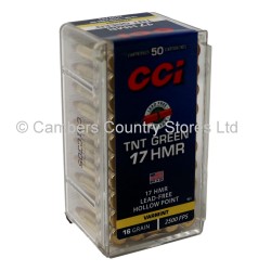 CCI .17 HMR TNT Green Lead Free 16 Grain 50 Pack