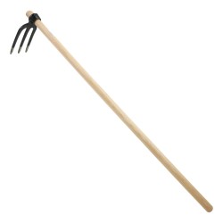 Greenman Canterbury Hoe 3 Prong Ash Handle