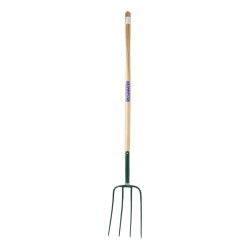 Compass Manure Fork 4 Prong Wood Handle