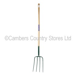 Compass Manure Fork 4 Prong Wood Handle