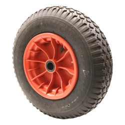 Pneumatic Wheel Plastic Rim 400 x 100mm 1" Bore
