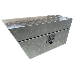 Aluminium Checker Plate Angled Tool Box
