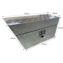 Aluminium Checker Plate Angled Tool Box