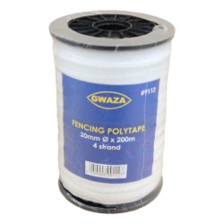 Electric Fencing Polytape 4 Strand 20mm x 200m