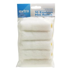 Harris Extra Mini Roller Sleeves 4" 10 Pack Emulsion